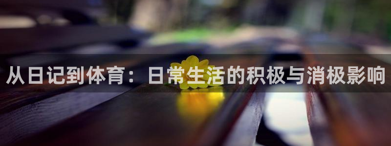 678体育app：从日记到体育：日常生活的积极与消极影响